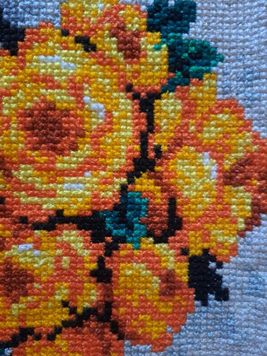 Poszewka na poduszke haftem hand made