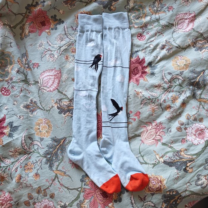 Długie skarpety Dedoles w wiosenny wzór