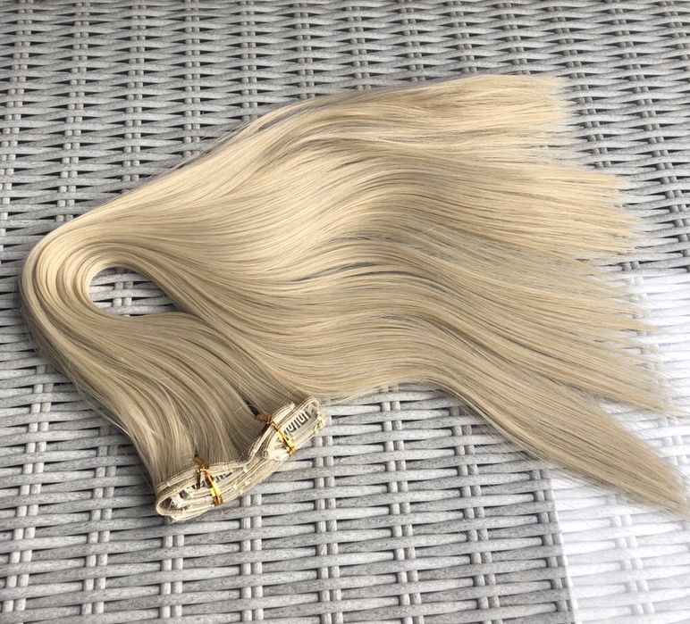 Premium Ultra Włosy doczepiane, naturalny blond, 16 klipsów, 317.