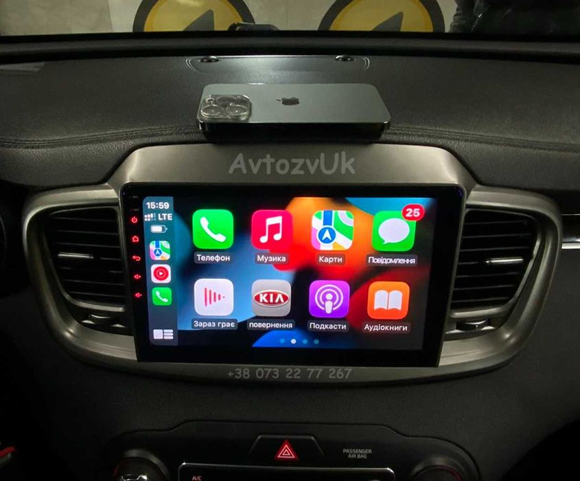 Магнитола SORENTO Kia MOHAVE GPS USB КИА Соренто Tesla CarPlay Android