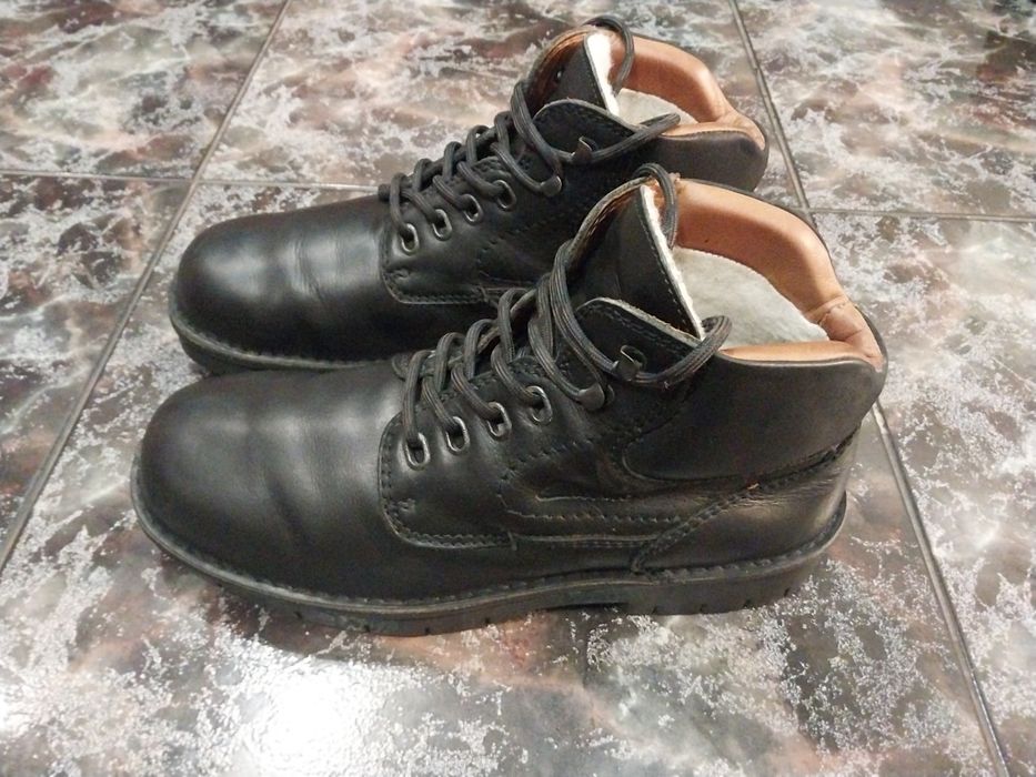 Ботинки Clarks кожаные с мехом