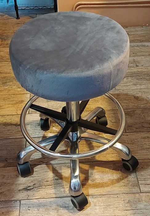 Pokrowce na krzesła taborety okrągłe hokery welurowe 4 sztuki nowe