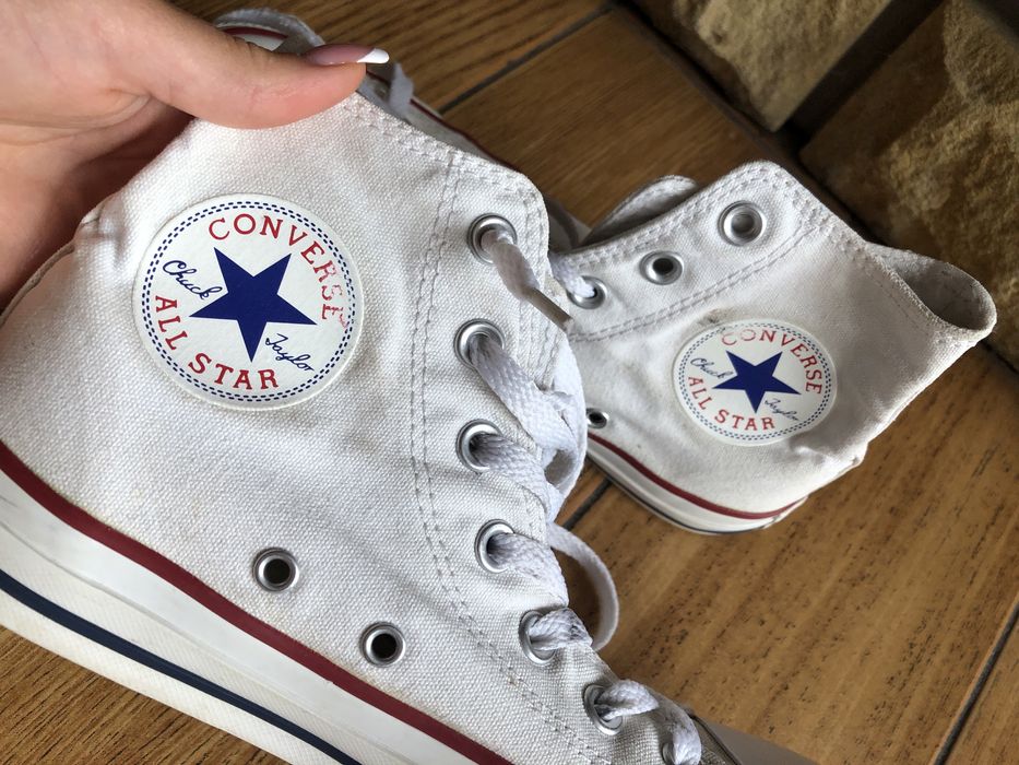 Białe wysokie converse all star 37 23.5 trampki klasyczne
