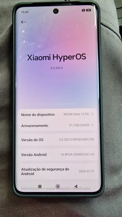 Redmi Note 15 5G 256GB | 8GB RAM | praticamente novo
