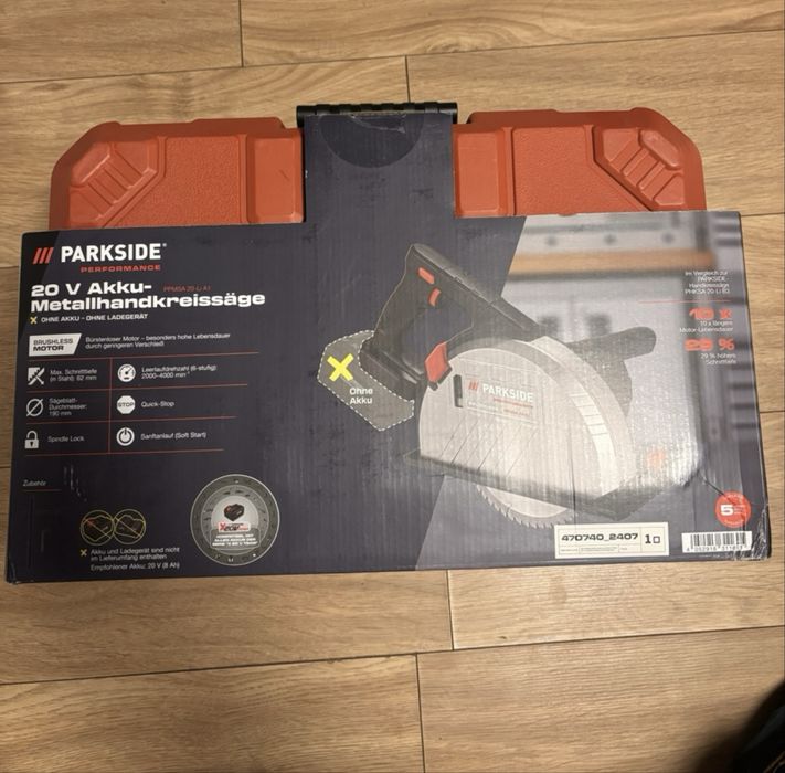 Akumulatorowa pita tarczowa do ciecia metalu, 20 V, PPMSA 20-Li A1