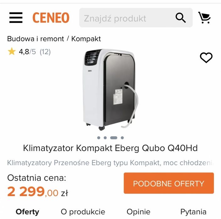 Klimatyzacja przenośna