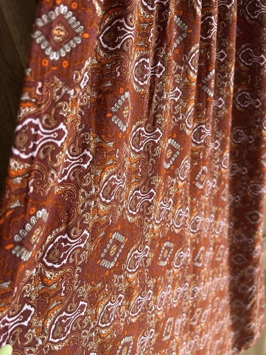 Sukienka letnia boho wzory bordowa S/M
