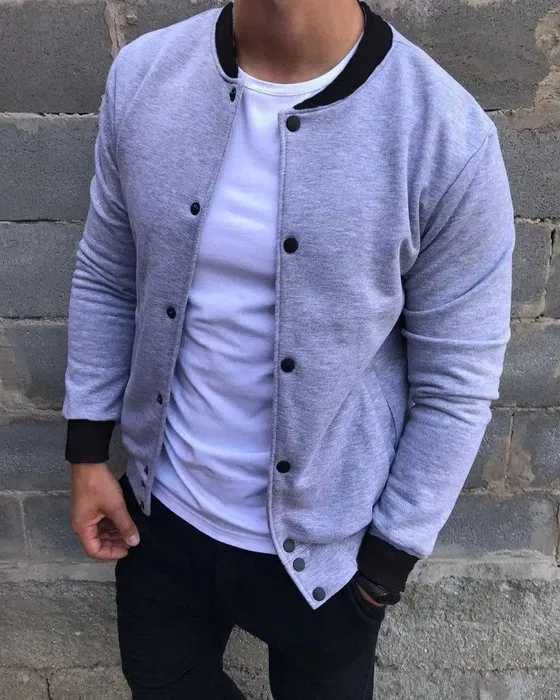 Бомбер мужской трикотажный куртка мужская весенняя осенняя американка