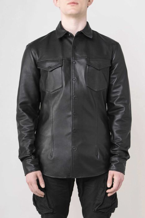Boda Skins - Leather Shirt / Koszula Skórzana (Skóra Owcza) Biker - L