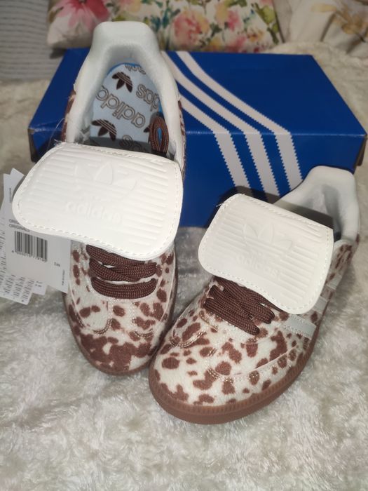 Adidas Samba Cow Print White and Brown