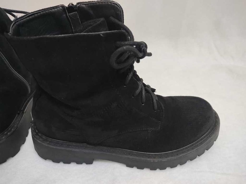 Damskie botki sznurowane trapery na zamek ekoskóra ocieplane roz. 38