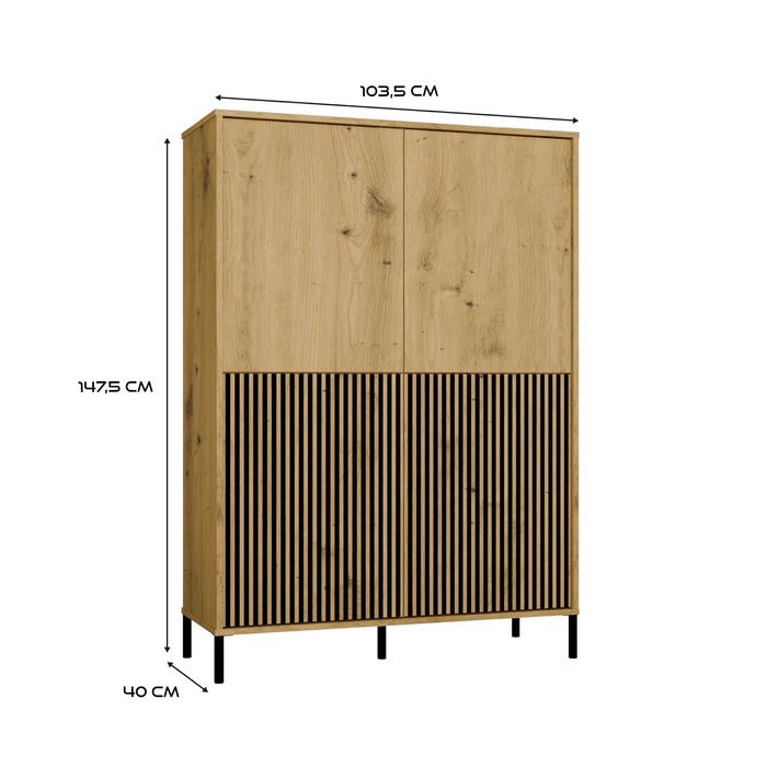 WITRYNA KAMARO 4DK Slim/Gł 4 Drzwi Front Ryflowany+Gładki Różne Kolory