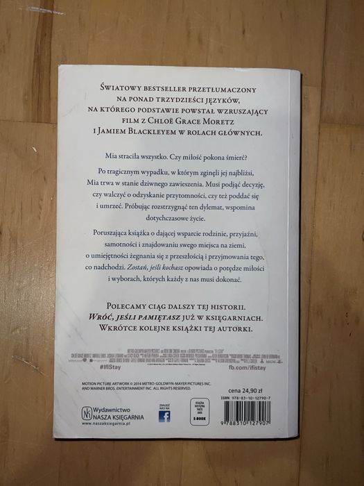 Książka „Zostań jeśli kochasz” Gayle Forman