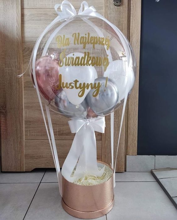 Balon,dekoracja balonowa,box balonowy,pudełko z balonem, kula balonowa