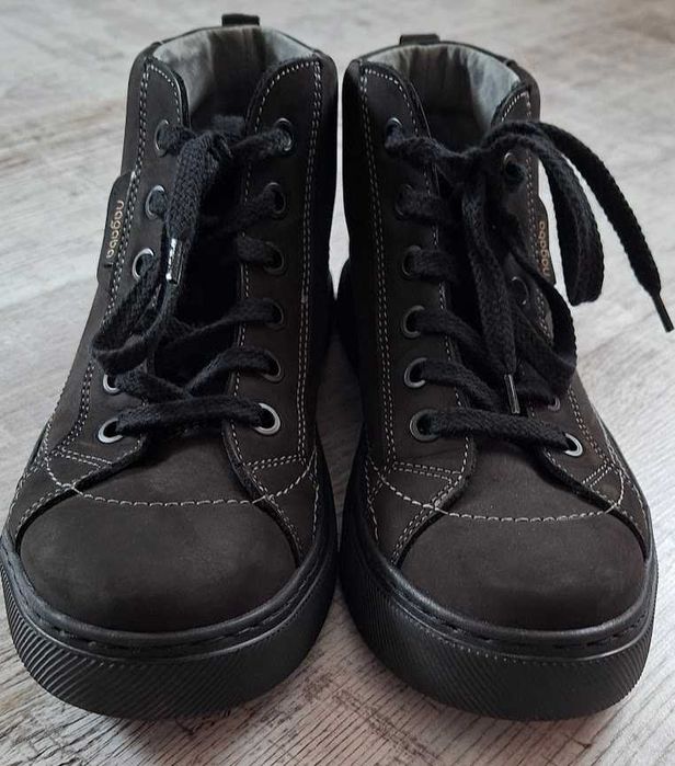 Trzewiki, botki NAGABA czarne skórzane, roz.39 NOWE GWARANCJA