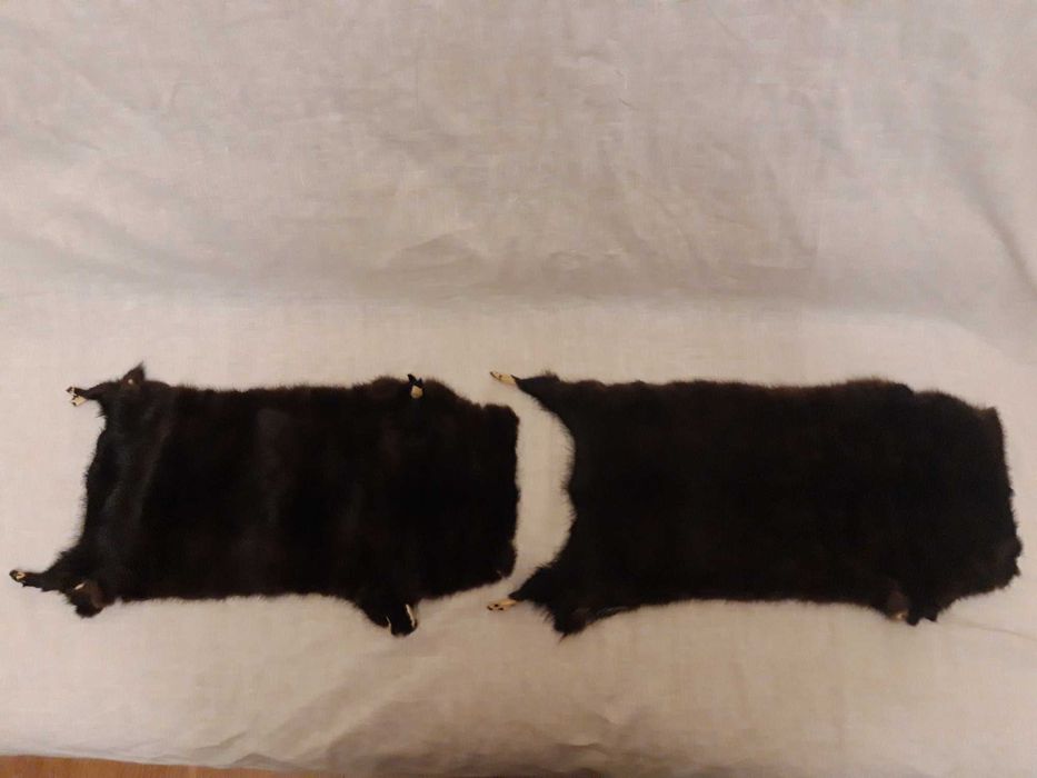 Норки шкурки отделанные