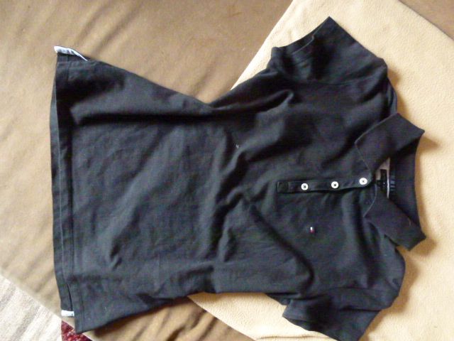 TOMMY HILFIGER bluzka koszulka polo M/L oryginalna czarna jak nowa