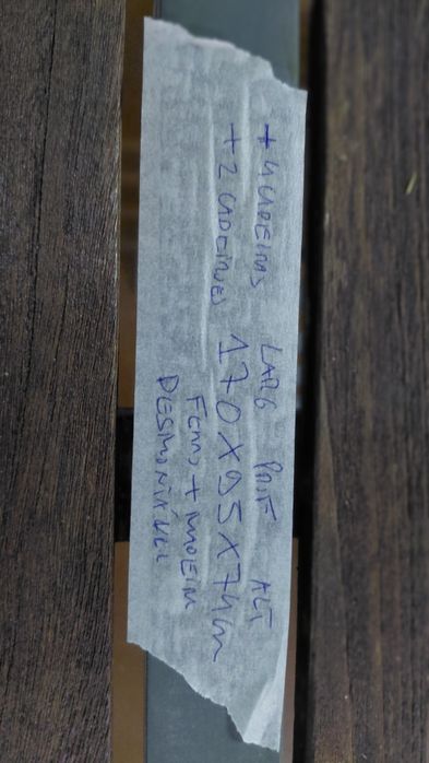 Mesa exterior 170x95x74h (Desmontavel) +4 cadeiras+2 cadeiroes