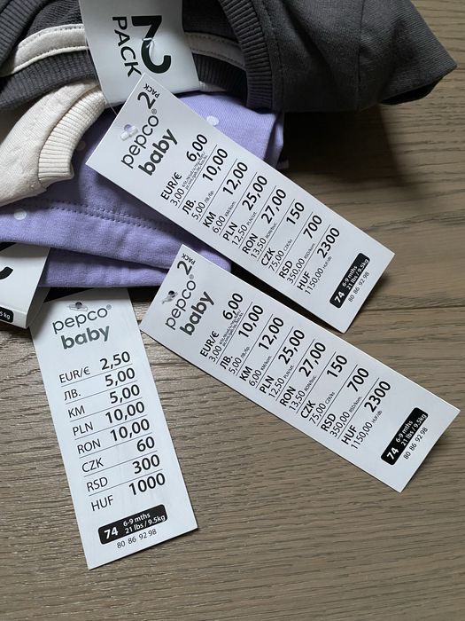Nowy zestaw 2 bluzy + 3 pary leginsow Pepco, zajaczki/ kroliczki