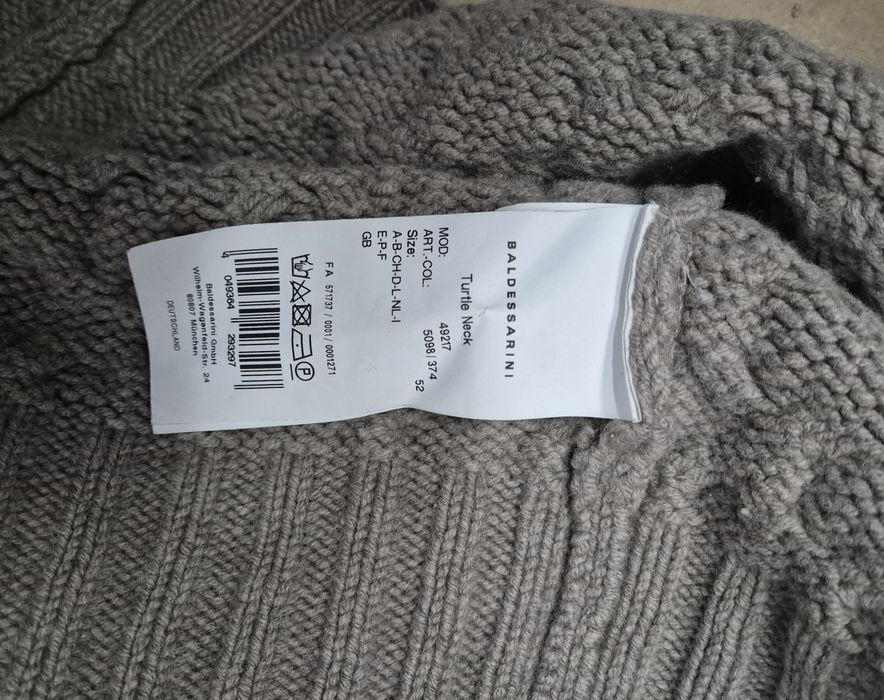 BALDESSARINI roz. 52 L męski sweter premium wełna + kaszmir