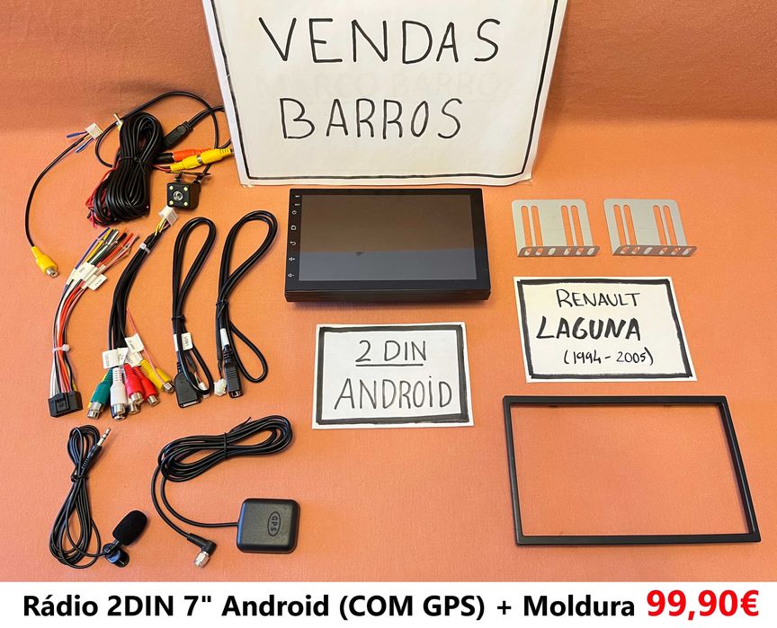 (NOVO) Rádio 2DIN • Renault Laguna 2 / II (2001 até 2008) • Android