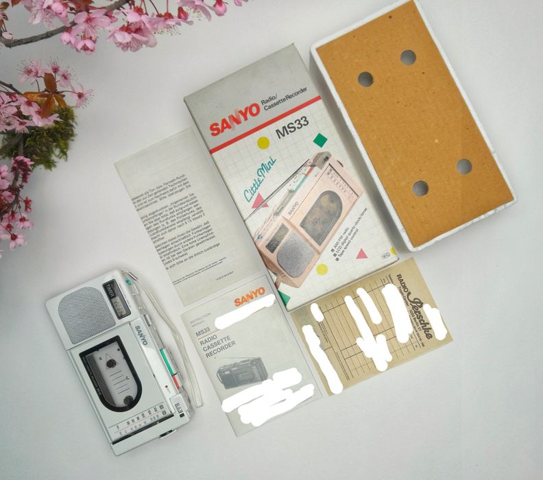 Walkman Sanyo MS33 Jak Nowy/ 1987r./ Serwis / Zestaw