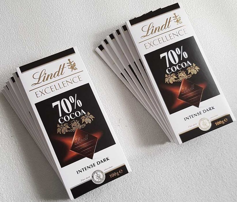 Czekolada gorzka 70% Iindt Excellence 12 sztuk