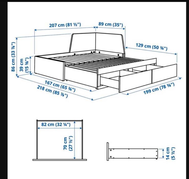 łóżko dziecięce młodzieżowe z dodatkowym miejscem do spania