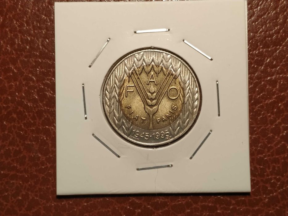 B265 moeda de 100 escudos de 1995 Bimetálica FAO - Portugal (plantas)