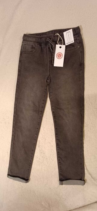 jeansy czarne nowe z metkami, rozmiar 140, Lincoln & Sharks, 5 10 15