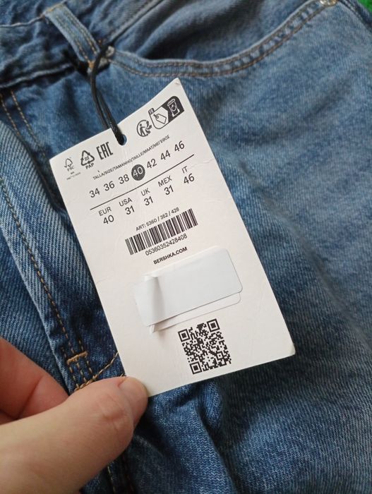 Tapered jeansy Bershka męskie 40 proste NOWE