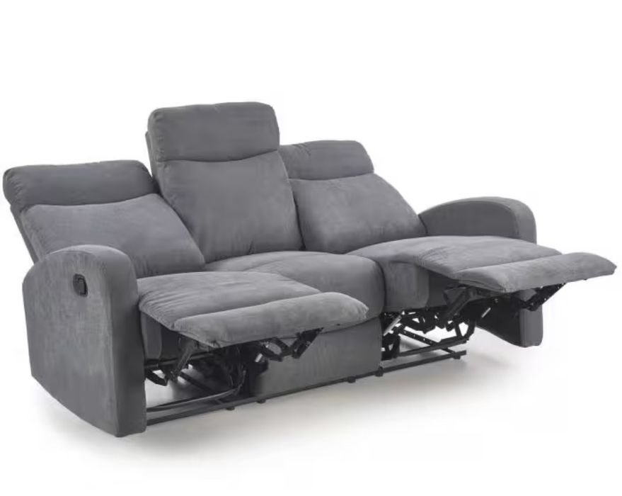 Kanapa z funkcją relaks Sofa OSLO 3S, 3S ciemny popiel - Halmar