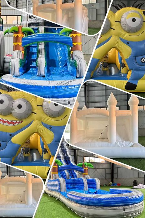 Wynajem Dmuchańców Duża Zjażdżalnia + Minionki