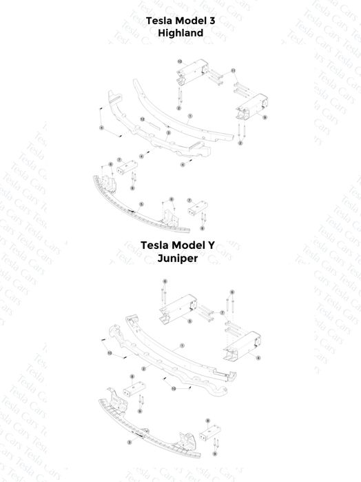 Нижній підсилювач, сабля Tesla Model 3/Y Highland / Juniper