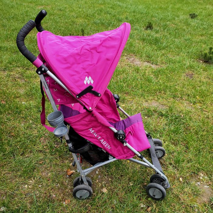 Wózek maclaren mac laren różowy fuksja  lekki dziecięcy spacerowy