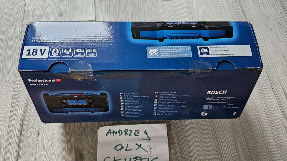 Oryginalne  RADIO Budowlane BOSCH GPB 18V-2 C Akumulatorowe Nowe