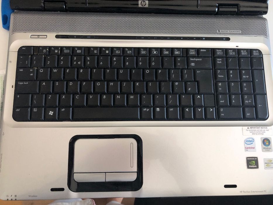 Uszkodzony  Laptop HP DV9500