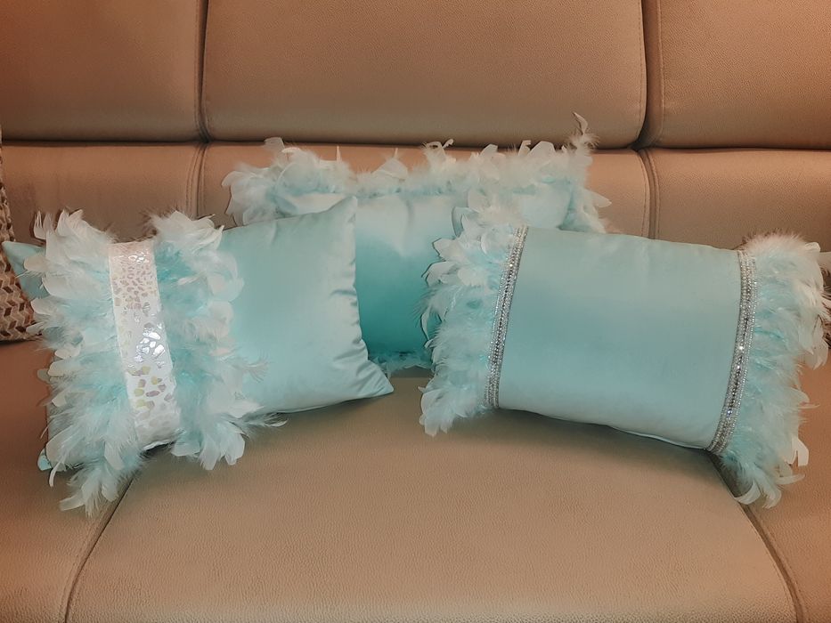 Almofadas decorativas verde água