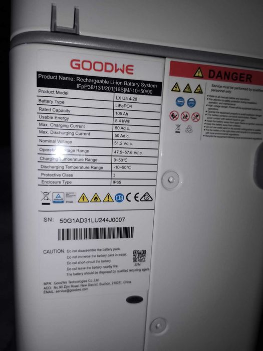 2x Baterias 5,4 kWH - Goodwe