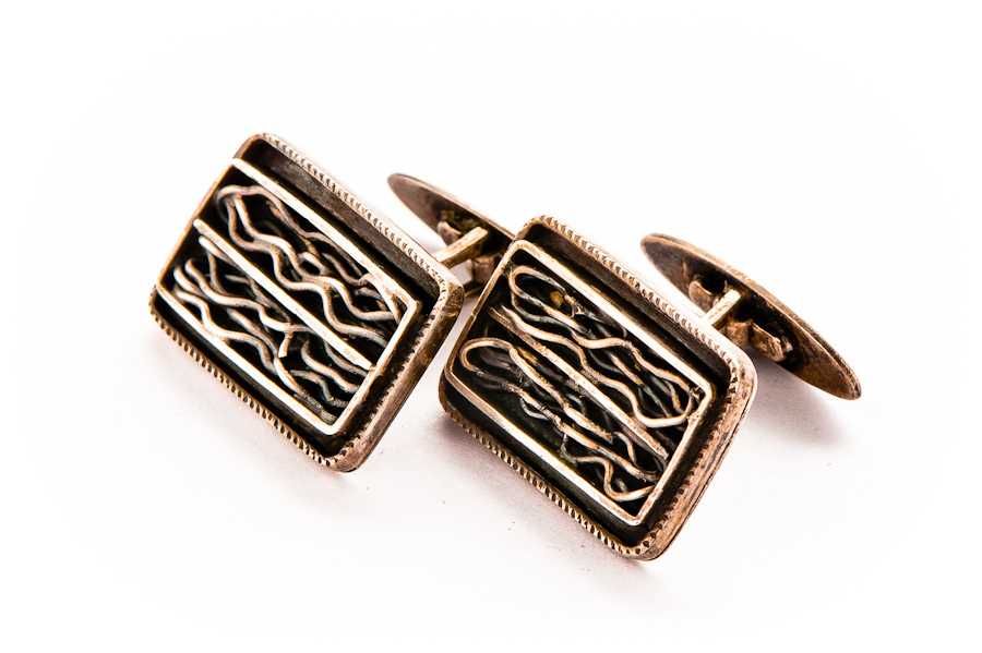 Warszawskie Srebrne Spinki do Koszuli - Oryginalne Etui 11,15g - ORNO