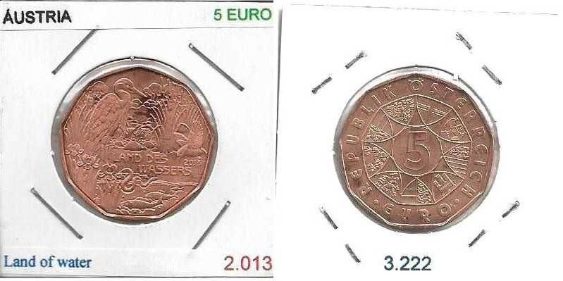 Áustria - - - 5 Euros - 2013 - - - Terra dos Lagos - - - Moeda