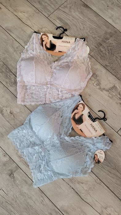 Hana dwa koronkowe biustonosze nowe XL/2XL