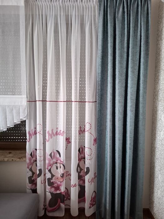 Firana dziecięca, Myszka Minnie, komplet 2 szt