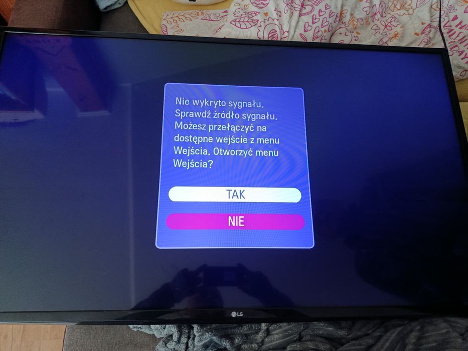 Telewizor LG-50 ,niebieski ekran