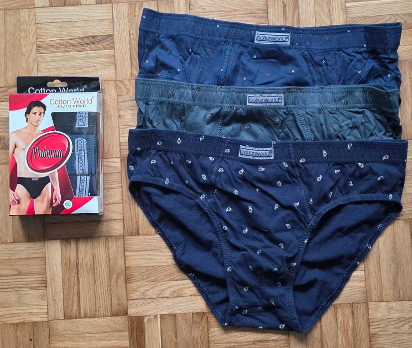 Slipy majtki męskie COTTON WORLD PAKIET 6sztuk 3XL