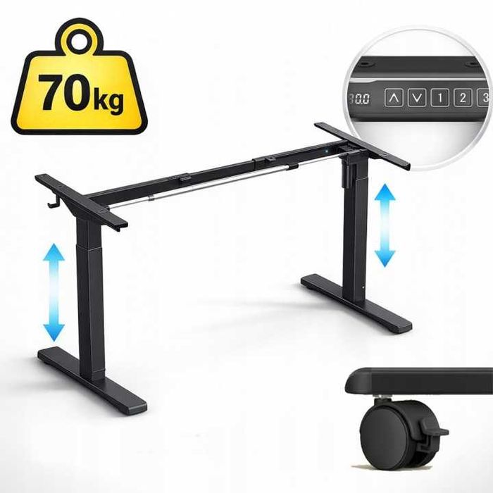 Regulowany Stelaż Biurka Elektryczny Sit-Stand G-SDF101SM0E Udźwig 70kg | Okazja