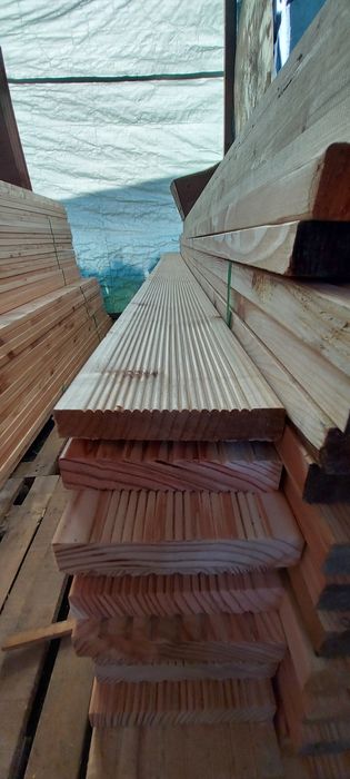 Deska tarasowa modrzew europejski ryflowana lub gładka