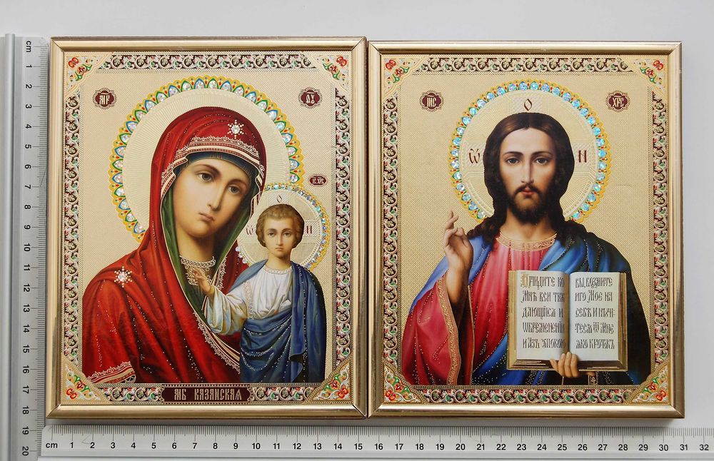 Ikona Matka Boża Kazańska, Jezus Chrystus Pantokrator, ikony rosyjskie