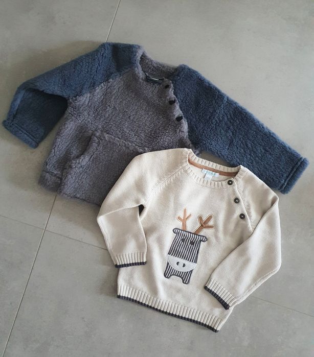 Polar i sweter r.86 renifer Okaidi