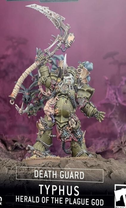 Warhammer 40K. Death Guard: Typhus – złożony, w podkładzie